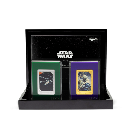 Set of Silver Bar-Monet Trading Coins - Star Wars Trilogy 2025, 2x1oz - obverse