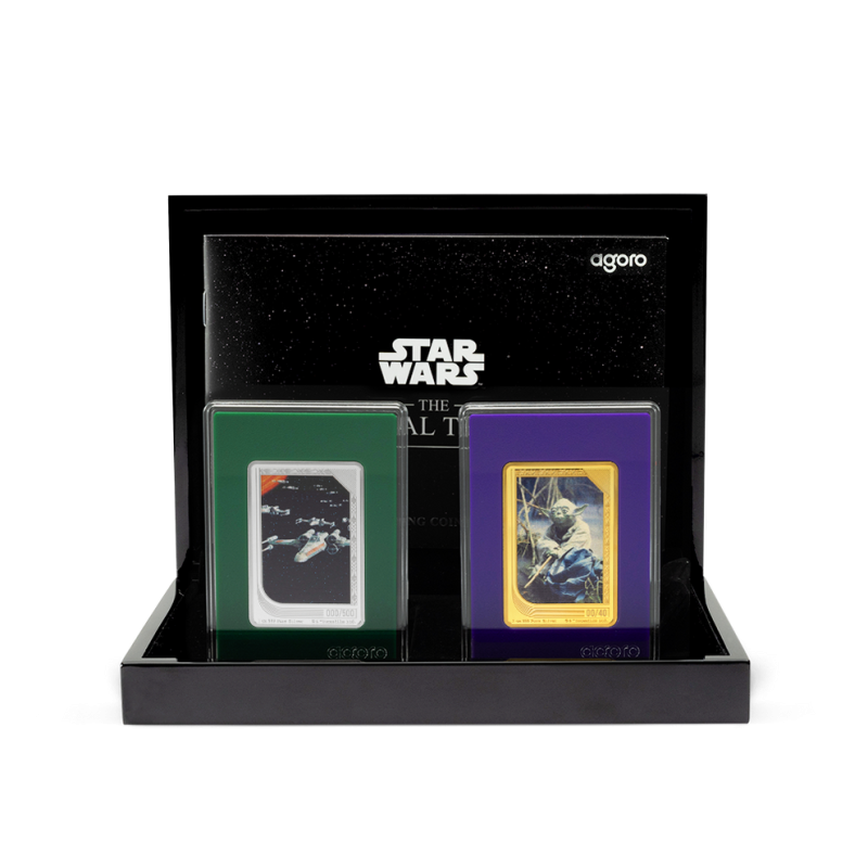 Satz Silberbarren-Monet-Handelsmünzen - Star Wars Trilogie 2025, 2x1oz - Vorderseite