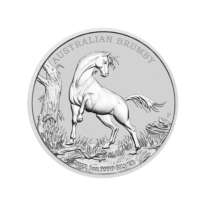 Srebrna Moneta Australian Brumby 2022, 1 uncja - rewers