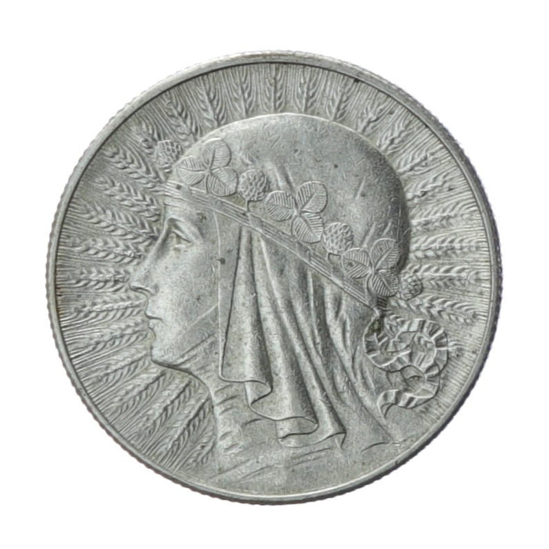 Silver Coin 5zł Woman's Head 1932-1934, 11g - reverse side Silver Coin 5zł Woman's Head 1932-1934, 11g - reverse side