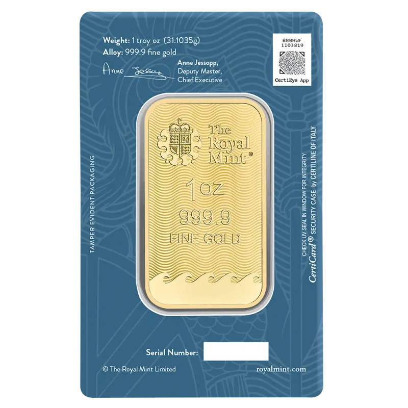 1 oz Britannia Gold Bar | Royal Mint