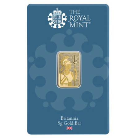 Золотий інвестиційний зливок Britannia від Royal Mint, 5 г