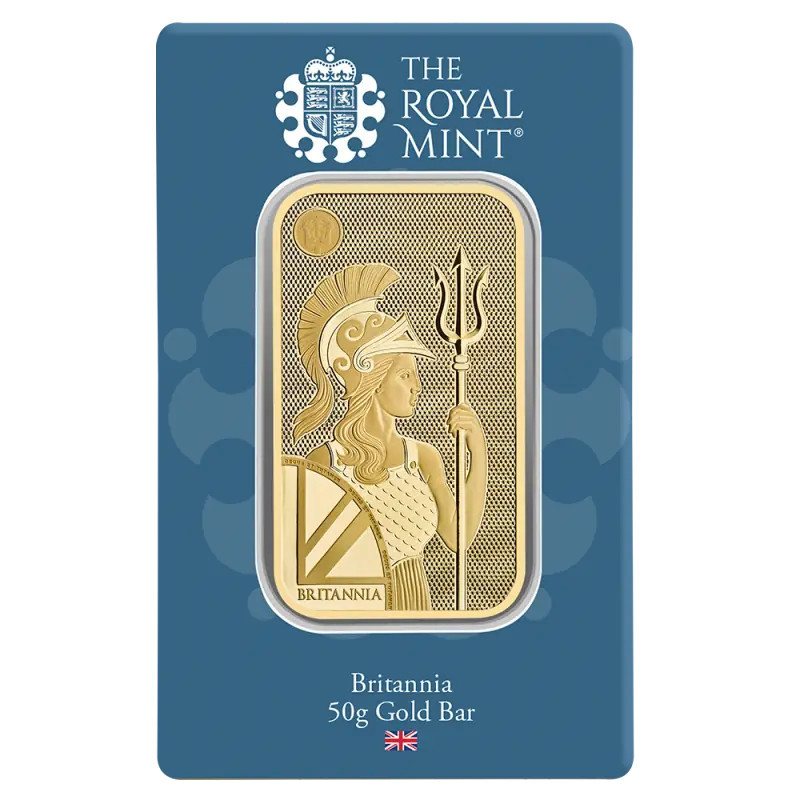 Britannia-Goldbarren der Royal Mint, 50 g Britannia-Goldbarren der Royal Mint, 50 g