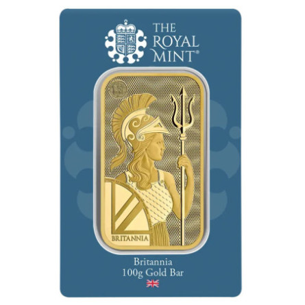 Britannia-Goldbarren der Royal Mint, 100 g