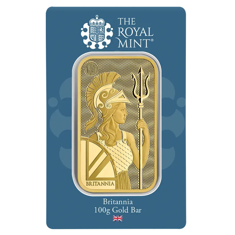 Britannia-Goldbarren der Royal Mint, 100 g