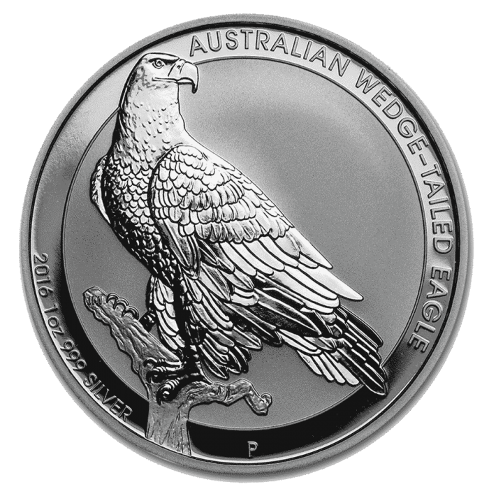 Srebrna Moneta Australischer Keilschwanzadler 2016, 1 uncja - rewers