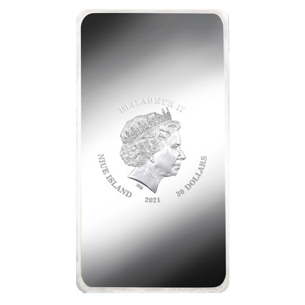 Niue Silver Coin Bar, StoneX 2021, 1kg - back