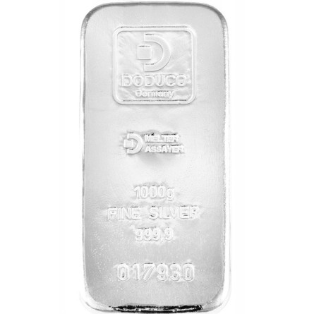 Srebrna Sztabka Doduco, 1 kg - front