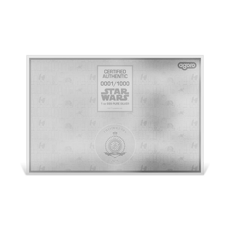 Srebrny Banknot Star Wars: Luke Skywalker's Lightsaber Blueprint 2025, 1 uncja - back