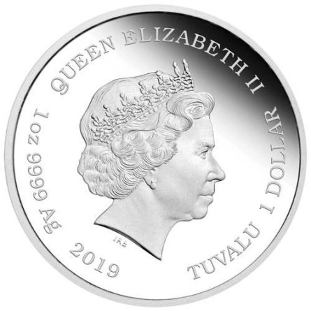 Srebrna Moneta Die Simpsons: Marge 2019 Proof Farbig, 1 uncja - rewers