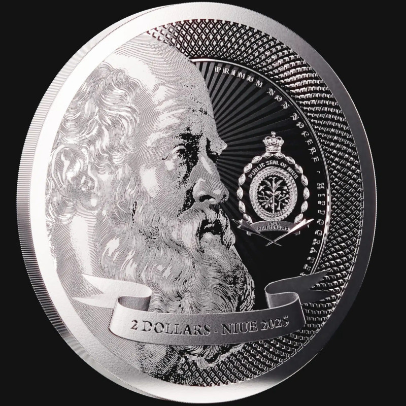 Srebrna Moneta Niue Vivat Humanitas 2025, 1 uncja - awers Srebrna Moneta Niue Vivat Humanitas 2025, 1 uncja - awers