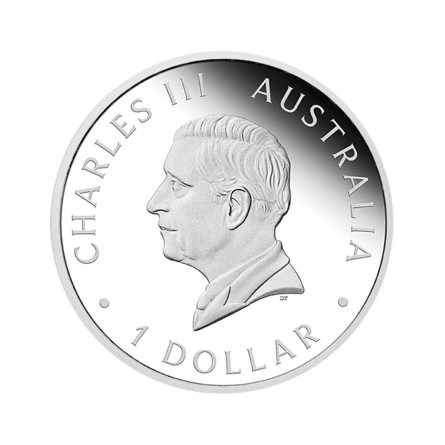 Australischer Schwan 2025 Proof Silbermünze, 1 Unze - Rückseite