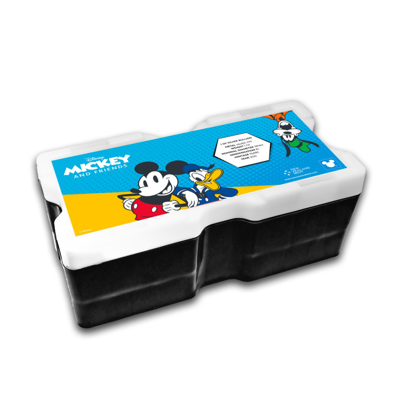 Srebrna Moneta Disney: Mickey & Friends 2025, 1 uncja - box