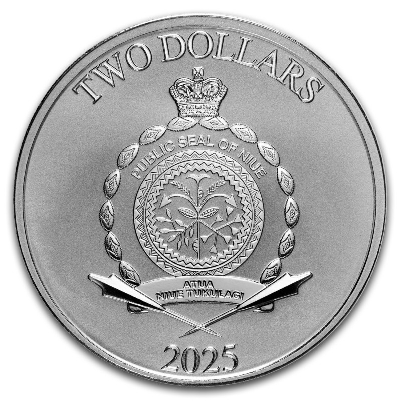 Srebrna Moneta Disney: Mickey & Friends 2025, 1 uncja - awers