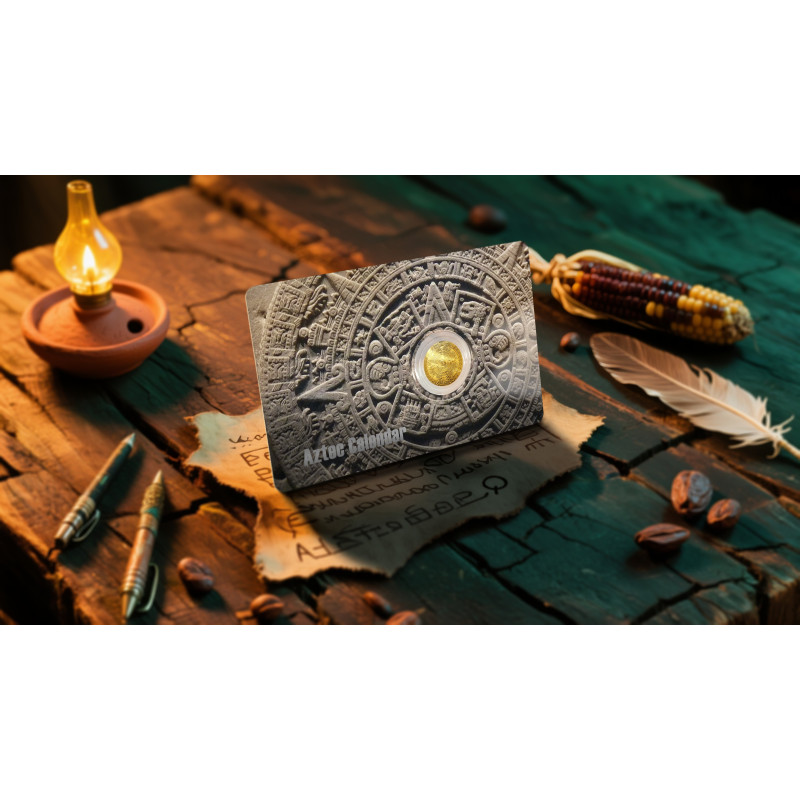 Złota Moneta Aztec Calendar 2025, 1/1000 uncji - blister 1 Złota Moneta Aztec Calendar 2025, 1/1000 uncji - blister 1