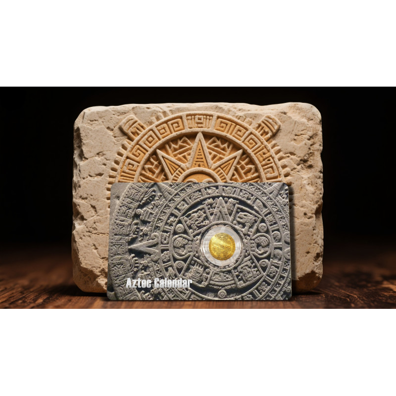 Złota Moneta Aztec Calendar 2025, 1/1000 uncji - blister 2 Złota Moneta Aztec Calendar 2025, 1/1000 uncji - blister 2