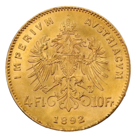 Złota Moneta 4 floreny 10 franków nowa edycja