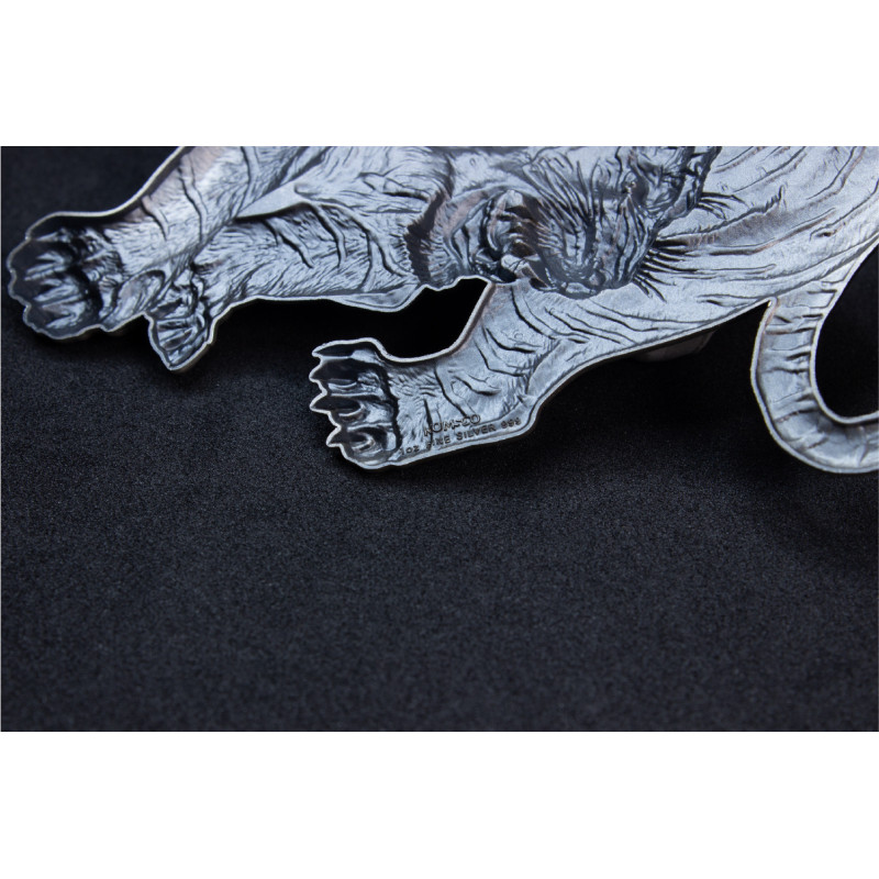 Koreanischer Tiger Silbermedaille, 1 Unze - Rand Koreanischer Tiger Silbermedaille, 1 Unze - Rand