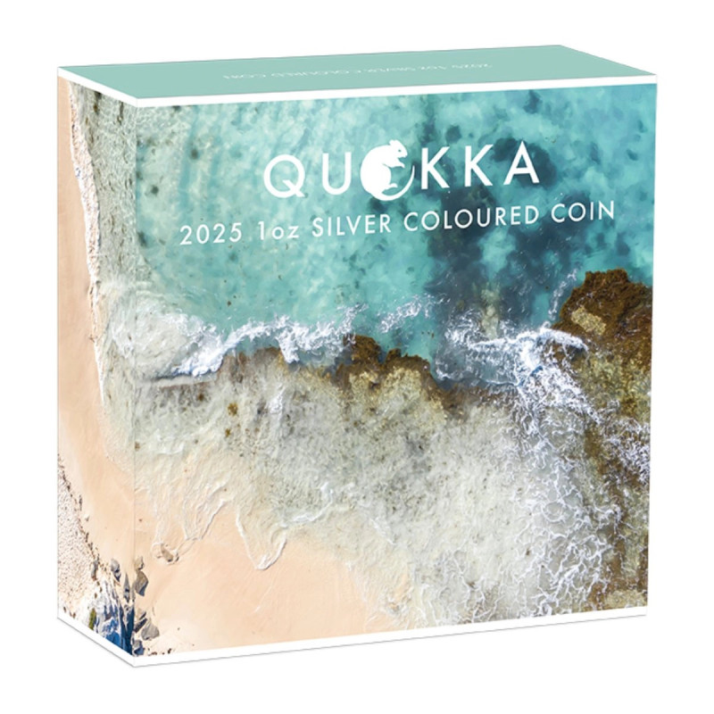 Quokka 2025 Color Silbermünze, 1 Unze - Schachtel 1 Quokka 2025 Color Silbermünze, 1 Unze - Schachtel 1