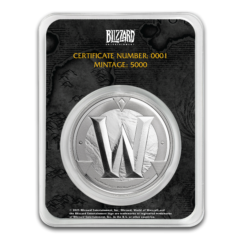 Srebrny Medal World of Warcraft Token, 1 uncja - awers Srebrny Medal World of Warcraft Token, 1 uncja - awers