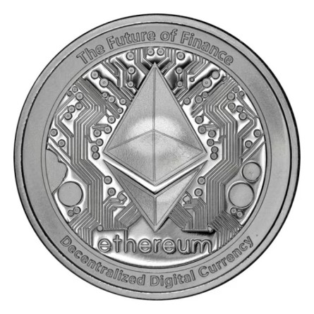 Niue Ethereum 2025 Silbermünze, 1 Unze - Rückseite