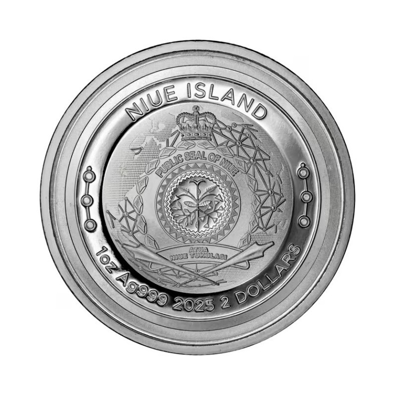 Srebrna Moneta Niue Ethereum 2025, 1 uncja - awers