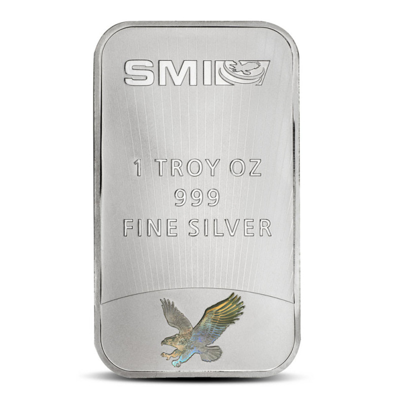 Silver Sunshine Mercury Bar, 1 oz - back Silver Sunshine Mercury Bar, 1 oz - back