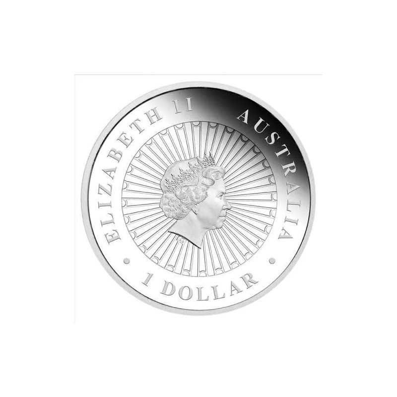 Srebrna Moneta Lunar Opal Year of the Rooster 2017, 1 uncja - awers Srebrna Moneta Lunar Opal Year of the Rooster 2017, 1 uncja - awers