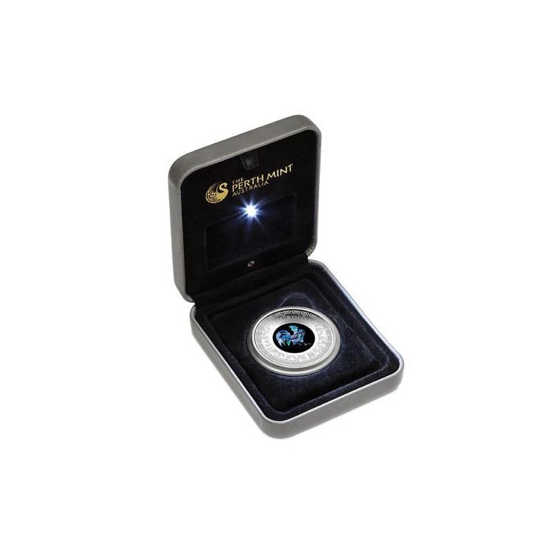 Srebrna Moneta Lunar Opal Year of the Rooster 2017, 1 uncja - box 1 Srebrna Moneta Lunar Opal Year of the Rooster 2017, 1 uncja - box 1