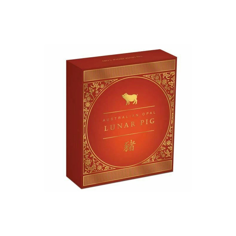 Silver Coin Lunar Opal Year of the Pig 2019, 1 ounce Silver Coin Lunar Opal Year of the Pig 2019, 1 ounce