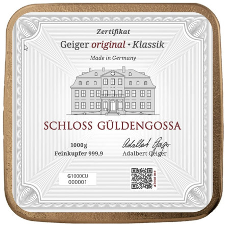Мідний пруток Geiger Original, 1 кг - передня частина