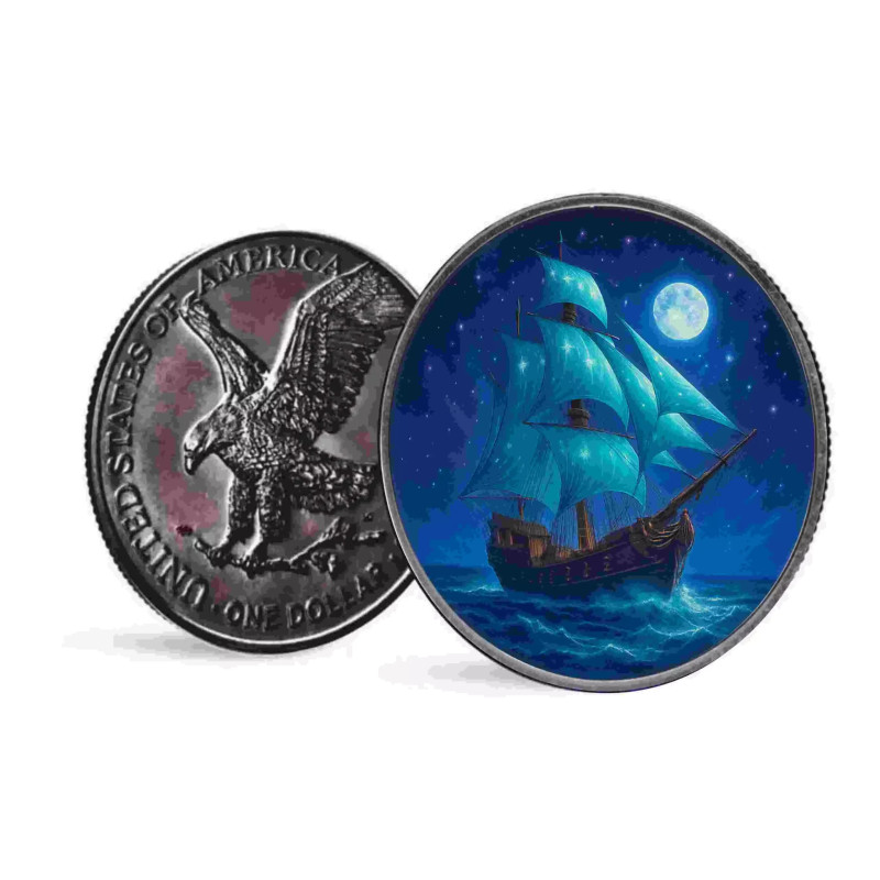 Srebrna Moneta Masters of The Seas: Starlight Nomad 2025, 1 uncja - awers