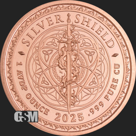 GSM Copper Medal - Sic Semper Tyrannis, 1 ounce - reverse.