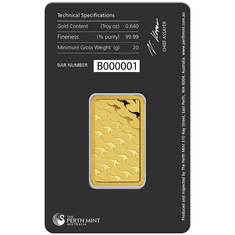 Złota Sztaba Inwestycyjna Perth Mint, 20g
