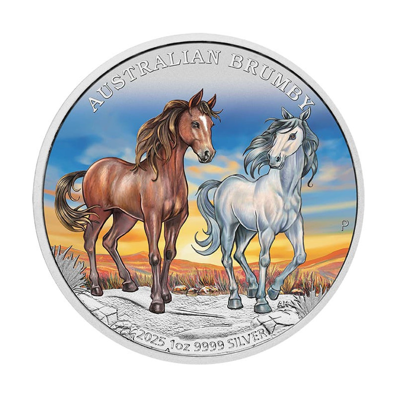 Srebrna Moneta Australian Brumby 2025 Color, 1 uncja - rewers Srebrna Moneta Australian Brumby 2025 Color, 1 uncja - rewers