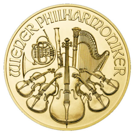 Goldmünze „Wiener Philharmoniker“, Mix, 1/10 Unze