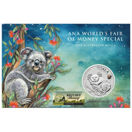 Australian Koala 2025 Bison Privy Silver Coin, 1 oz ANA - front