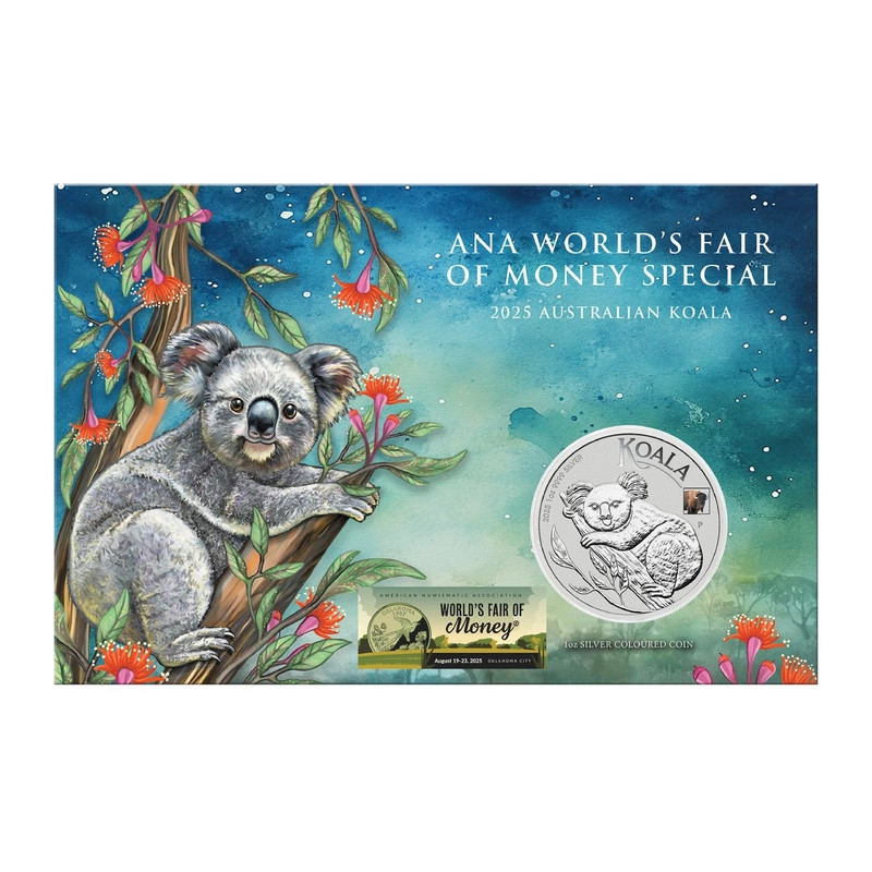 Australian Koala 2025 Bison Privy Silver Coin, 1 oz ANA