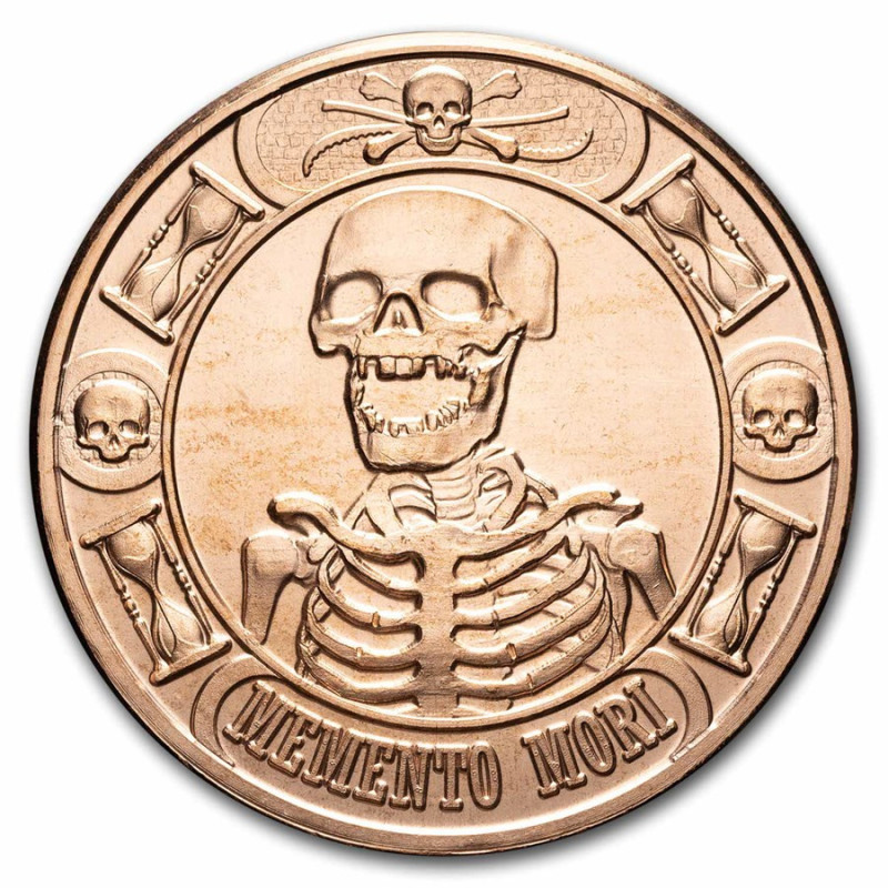 Miedziany Medal Memento Mori, 1 uncja - awers