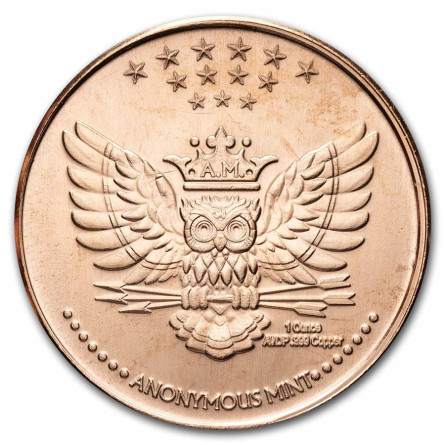 Copper Memento Mori Medal, 1 ounce - obverse
