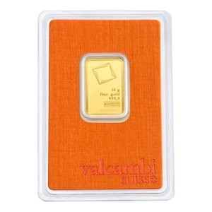 Złota sztabka Inwestycyjna Valcambi 10g - certipack