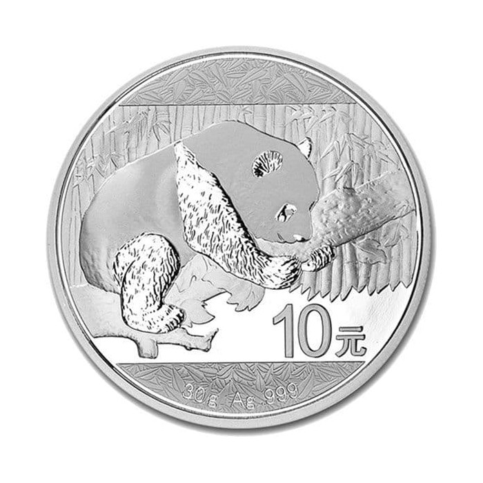 2016 China Panda Silver Coin, 30 grams - reverse side