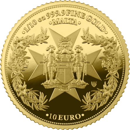 Malta Golden Eagle 2025 Limited Edition gold coin, 1/10 ounce - reverse side