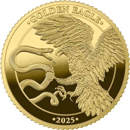 Złota Moneta Malta Golden Eagle 2025 Limited Edition, 1/10 uncji - rewers