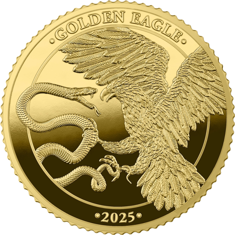 Goldmünze Malta Golden Eagle 2025 Limitierte Auflage, 1/10 oz - Rückseite