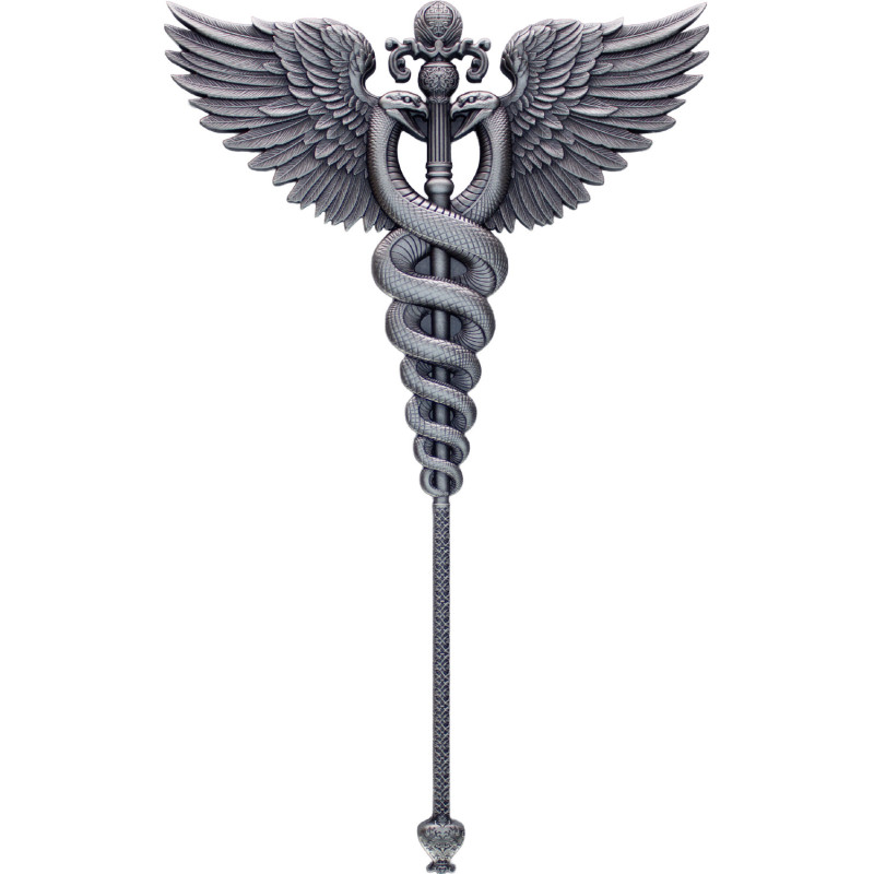 Srebrny Numizmat The Divine Weapons - Winged Staff, 2 uncje - 1