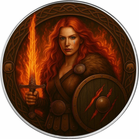 Срібна монета American Eagle 2025 Freya Flameheart Silver, 1 унція - реверс