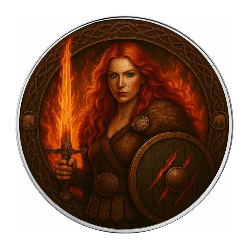 Срібна монета American Eagle 2025 Freya Flameheart Silver, 1 унція - реверс Срібна монета American Eagle 2025 Freya Flameheart Silver, 1 унція - реверс
