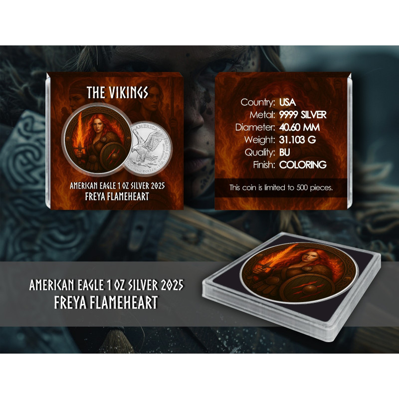 Srebrna Moneta Amerykański Orzeł 2025 Freya Flameheart, 1 uncja - photo