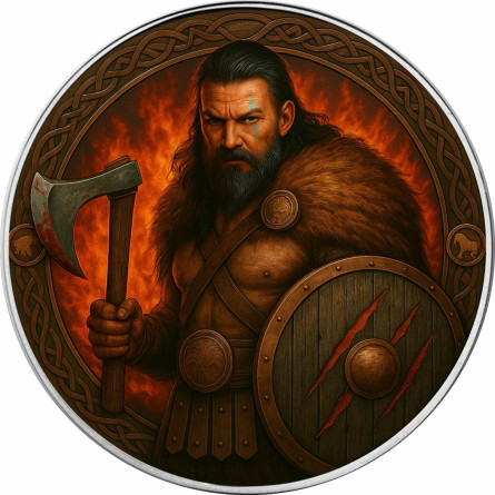 Srebrna Moneta Amerykański Orzeł 2025 Ragnar Wolfbane, 1 uncja - rewers